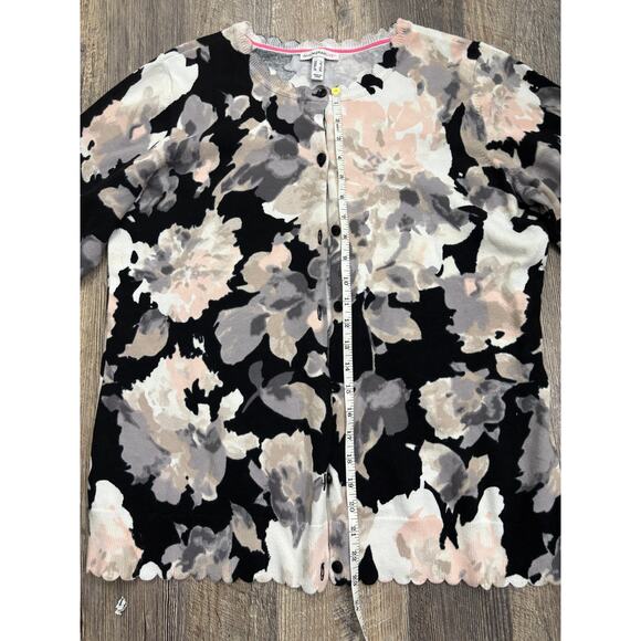 Isaac Mizrahi Live Floral Print Cadigan Size Large - Picture 3 of 5